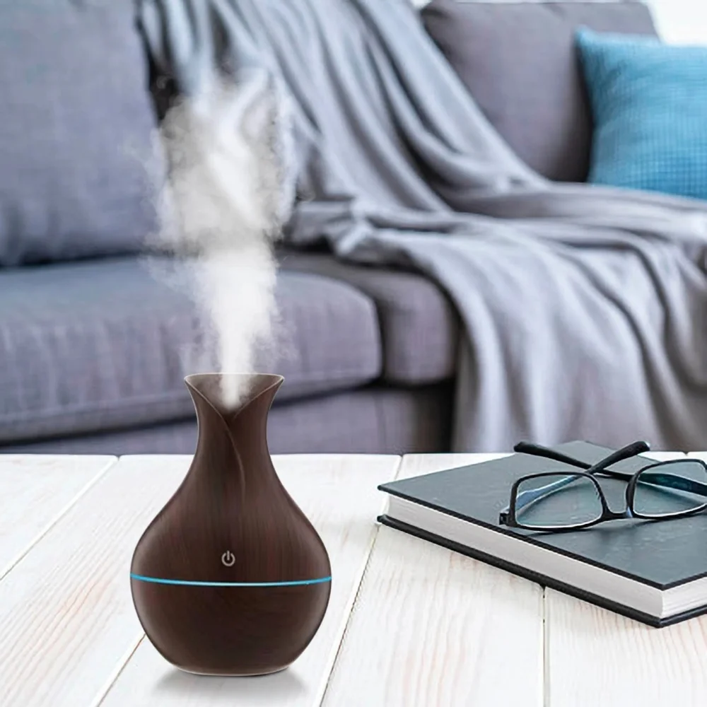 Wood Grain Vase-Shaped Essential Oil Diffuser